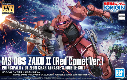 Bandai 1/144 HGGTO MS-06S Zaku II Principality Of Zeon Char Aznable's Mobile Suit Red Comet Ver.