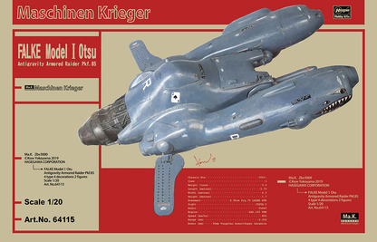 Hasegawa Maschinen Krieger 1/20 Antigravity Armored Raider Pkf.85 Falke Model I Otsu